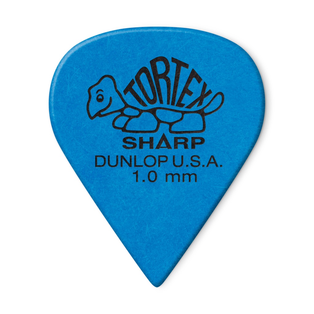 412R1.0 Tortex Sharp Медиаторы 72шт, толщина 1,0мм, Dunlop