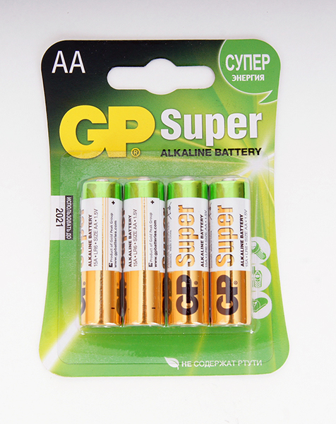 GP15A-CR4 Элемент питания АА алкалиновый, 4шт, GP