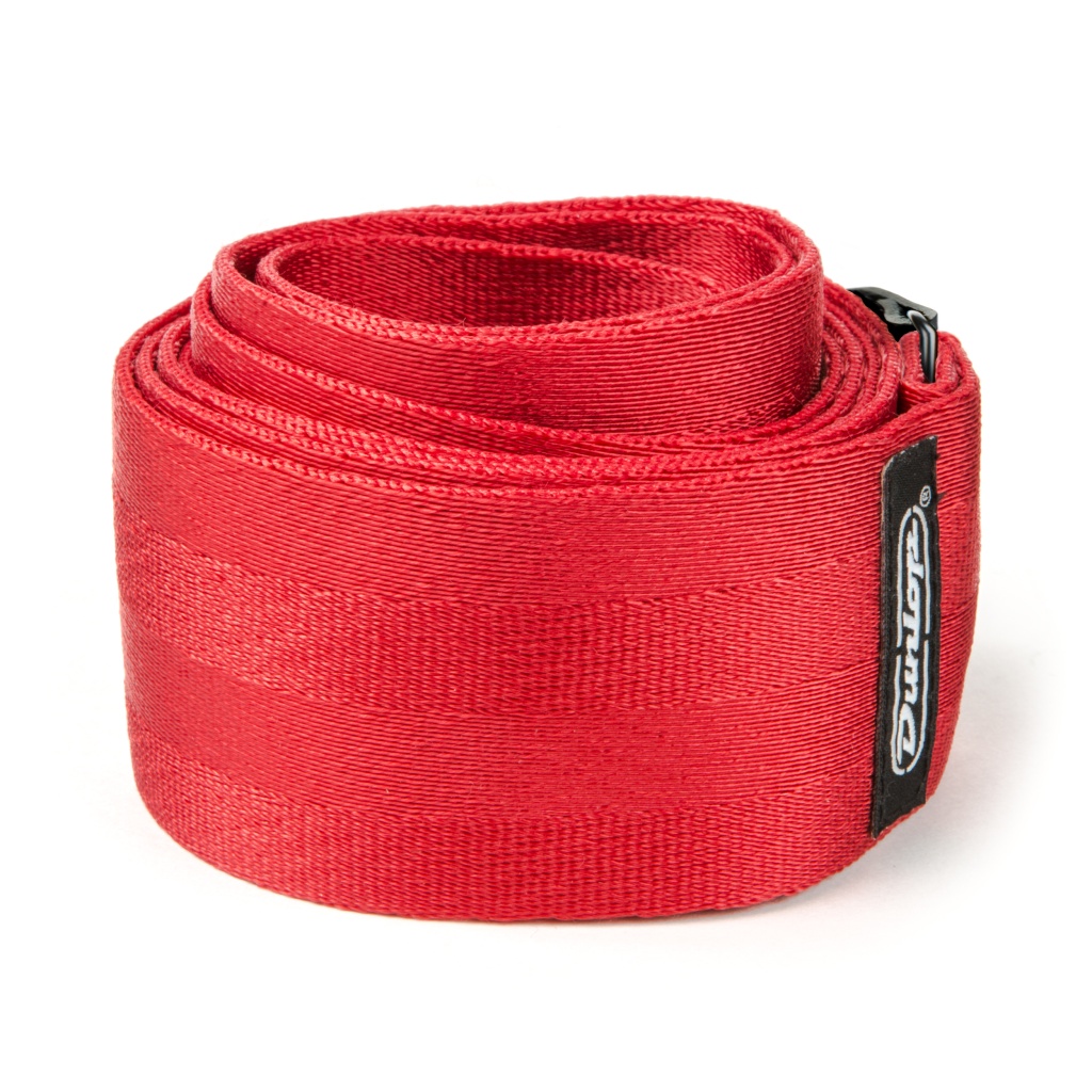 DST70-01RD Deluxe Seatbelt Ремень для гитары, красный, Dunlop