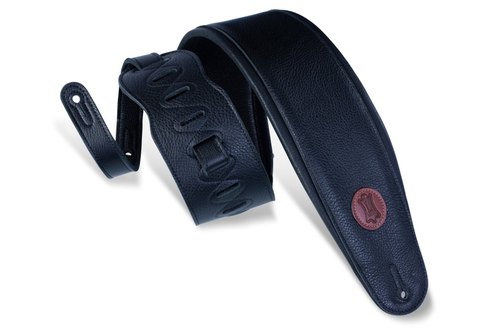 MSS2-4-XL-BLK Signature Series Ремень для гитары, кожаный, черный, Levy's