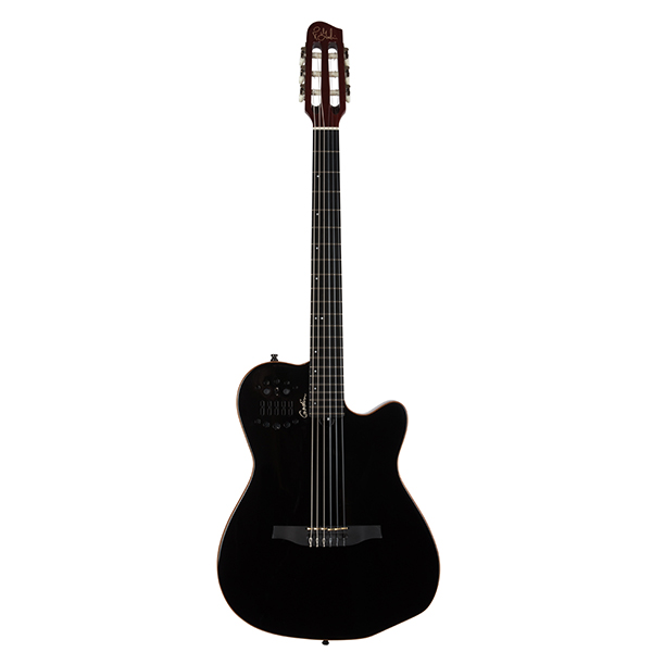 032181 ACS SLIM Nylon Black HG Электро-акустическая гитара, Godin