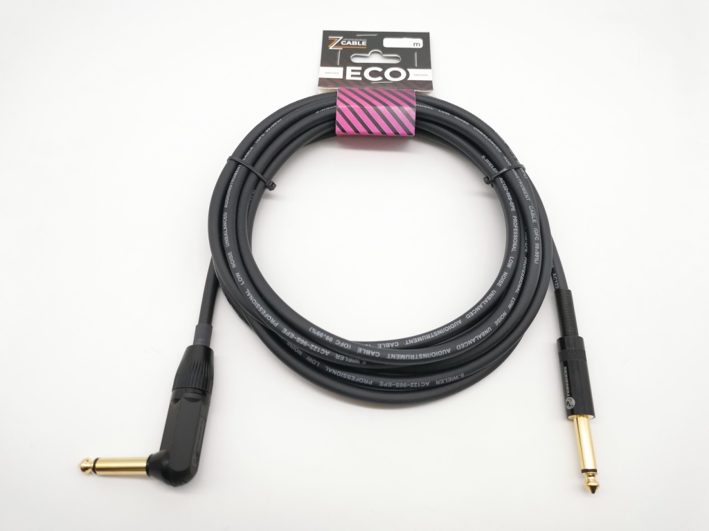 E58-JR-J-0300-0 Кабель инструментальный, 3м, прямой/угловой, ZZcable