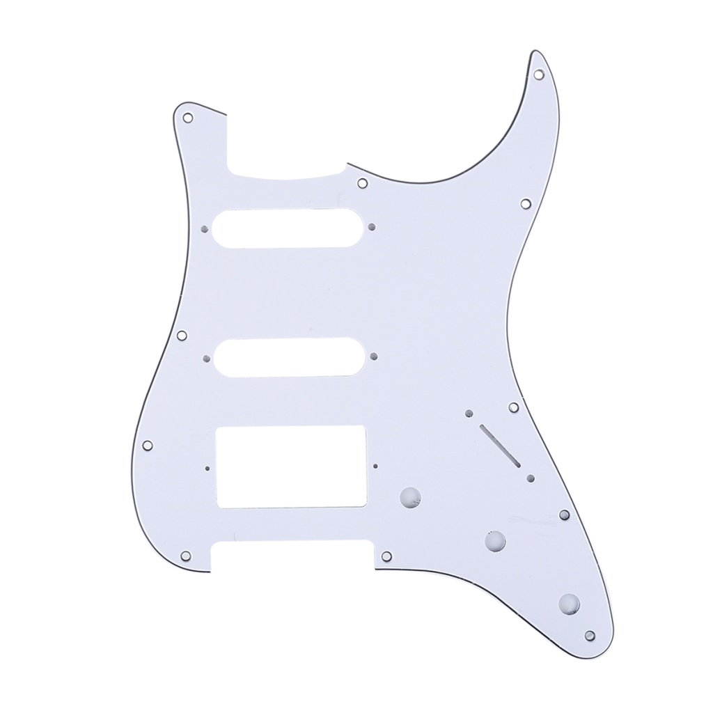 MX1382WH Пикгард для гитары Fender Stratocaster HSS, 3 слоя, белая, Musiclily