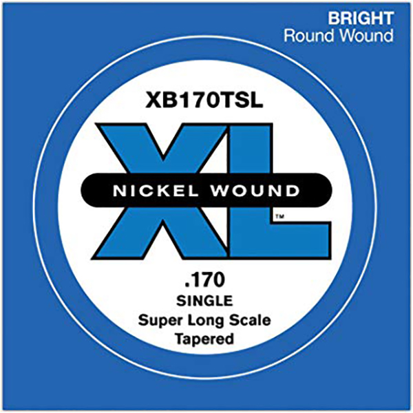 XB170TSL Nickel Wound Tapered Отдельная струна для бас-гитары, .170, Super Long Scale, D'Addario