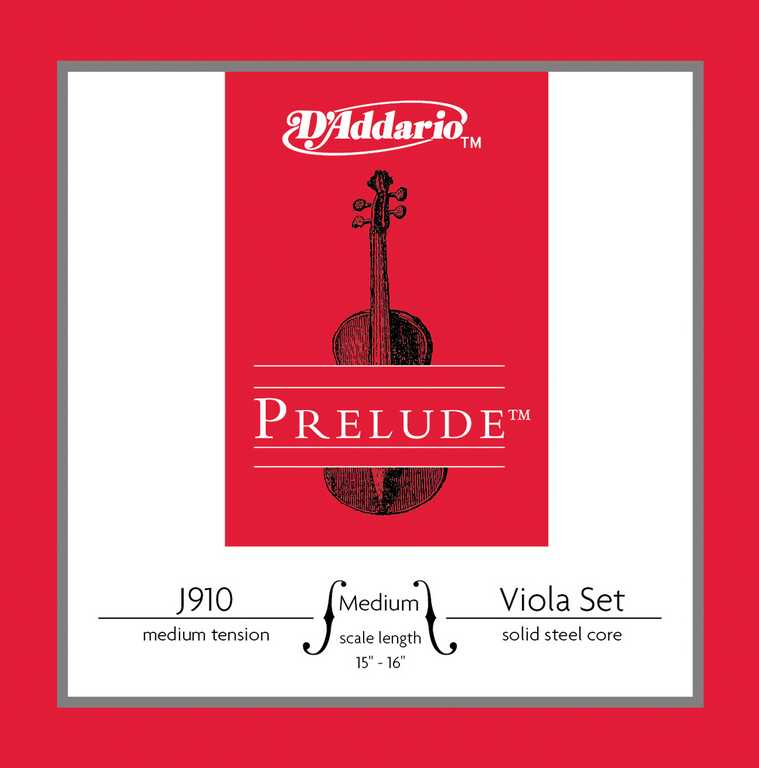 J910-MM-B10 Prelude Струны для альта, среднее натяжение, 10 комплектов, D'Addario
